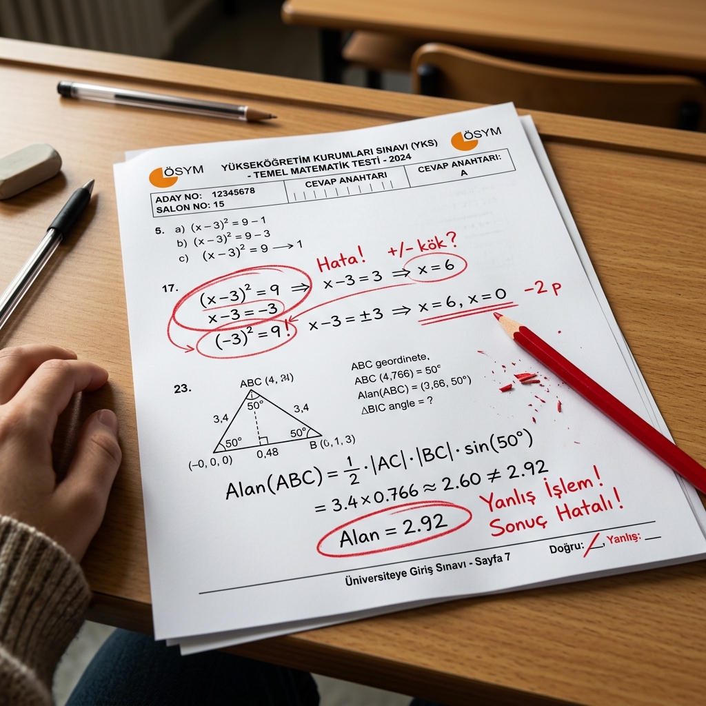 YKS matematik sınav kağıdı